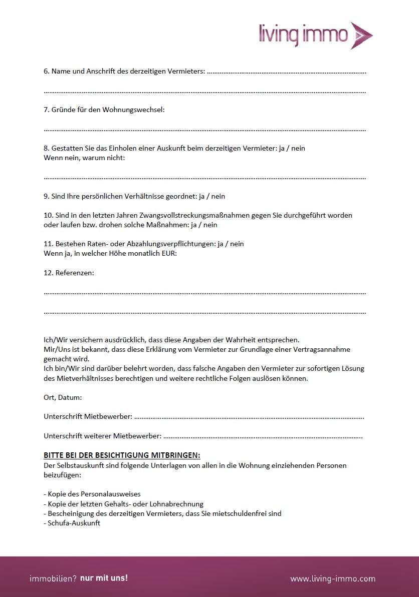 Selbstauskunft S. 2 Dachgeschosswohnung Leun