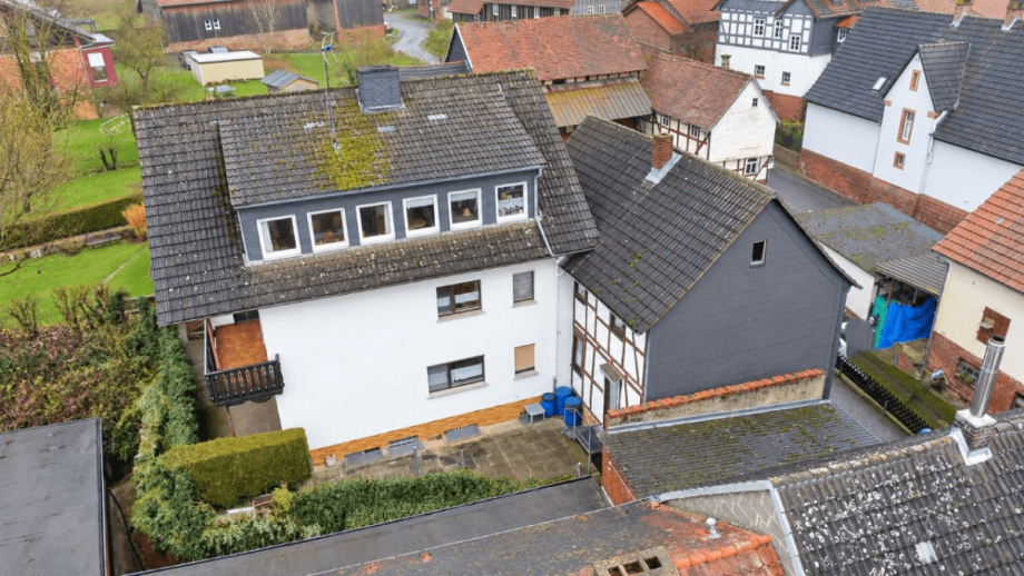 Vogelperspektive Mehrfamilienhaus M�nchhausen